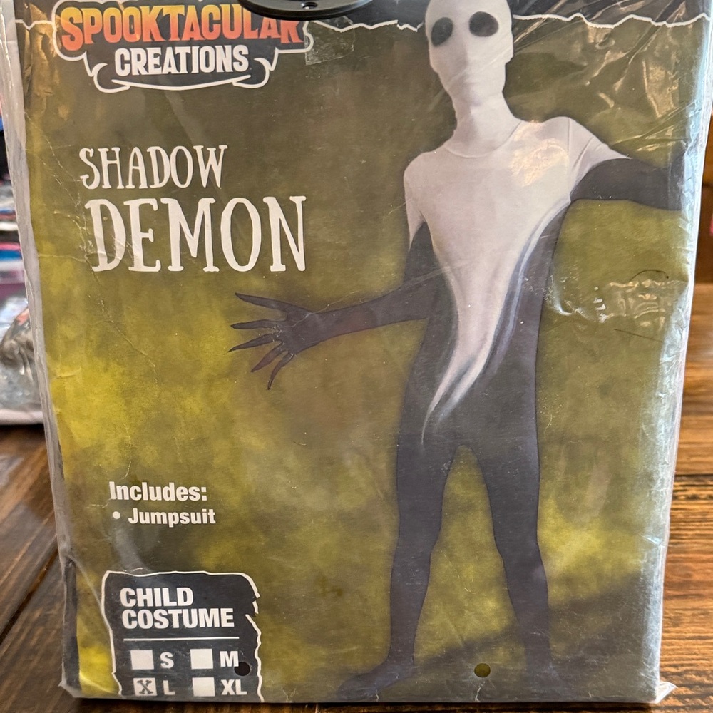 Spooktacular Creations Shadow Demon Kids Costume - Black and White (L)